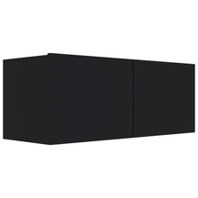 Tv-meubel 80x30x30 cm bewerkt hout zwart 80 x 30 x 30 cm Zwart