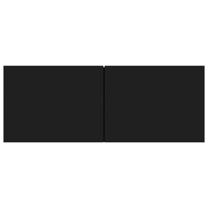 Tv-meubel 80x30x30 cm bewerkt hout zwart 80 x 30 x 30 cm Zwart