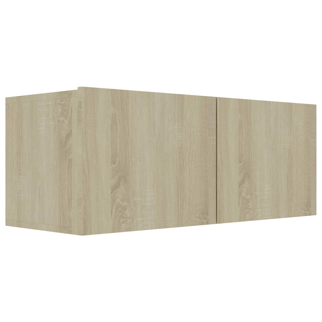 Tv-meubel 80x30x30 cm bewerkt hout sonoma eikenkleurig 80 x 30 x 30 cm Sonoma eiken