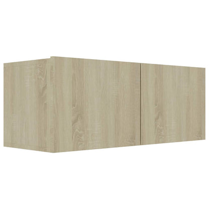 Tv-meubel 80x30x30 cm bewerkt hout sonoma eikenkleurig 80 x 30 x 30 cm Sonoma eiken