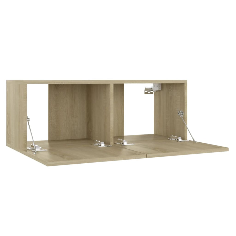 Tv-meubel 80x30x30 cm bewerkt hout sonoma eikenkleurig 80 x 30 x 30 cm Sonoma eiken