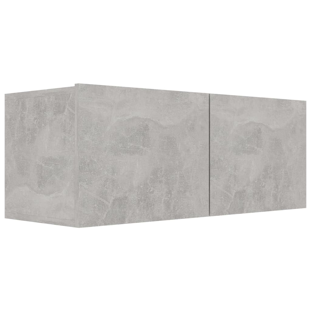 Tv-meubel 80x30x30 cm bewerkt hout betongrijs 80 x 30 x 30 cm Betongrijs
