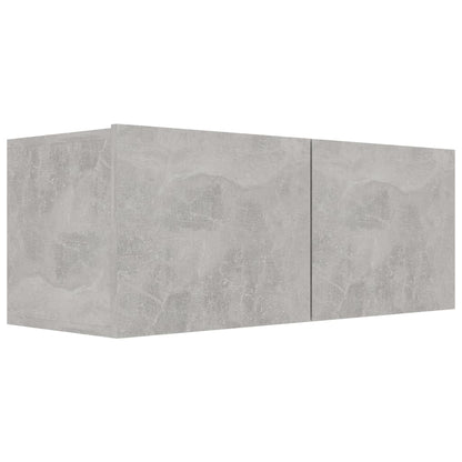 Tv-meubel 80x30x30 cm bewerkt hout betongrijs 80 x 30 x 30 cm Betongrijs
