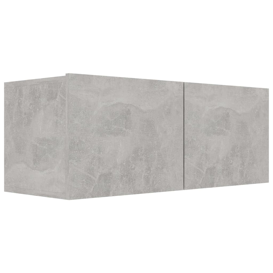 Tv-meubel 80x30x30 cm bewerkt hout betongrijs 80 x 30 x 30 cm Betongrijs