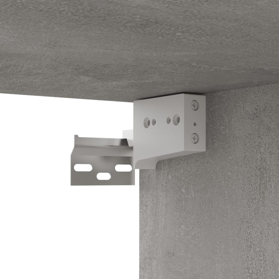 Tv-meubel 80x30x30 cm bewerkt hout betongrijs 80 x 30 x 30 cm Betongrijs