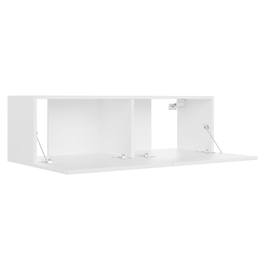 Tv-Meubel Bewerkt Hout 100 x 30 x 30 cm Wit