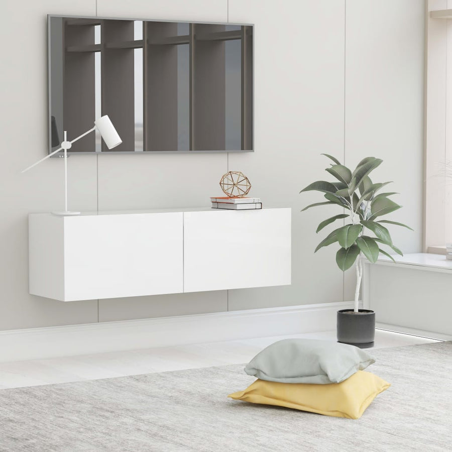 Tv-Meubel Bewerkt Hout 100 x 30 x 30 cm Wit