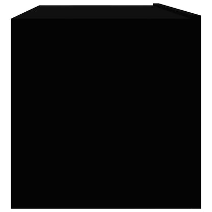 Tv-meubel 100x30x30 cm bewerkt hout zwart 100 x 30 x 30 cm Zwart
