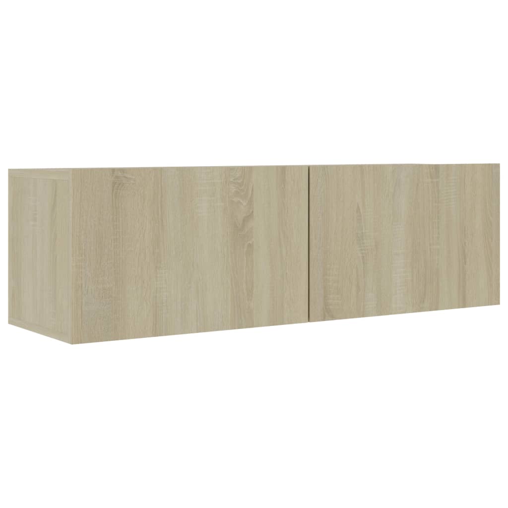 Tv-meubel 100x30x30 cm bewerkt hout sonoma eikenkleurig 100 x 30 x 30 cm Sonoma eiken
