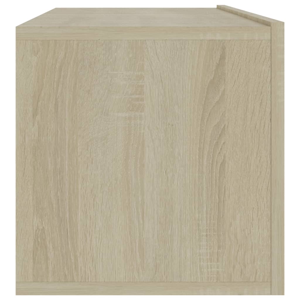 Tv-meubel 100x30x30 cm bewerkt hout sonoma eikenkleurig 100 x 30 x 30 cm Sonoma eiken