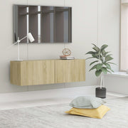 Tv-meubel 100x30x30 cm bewerkt hout sonoma eiken