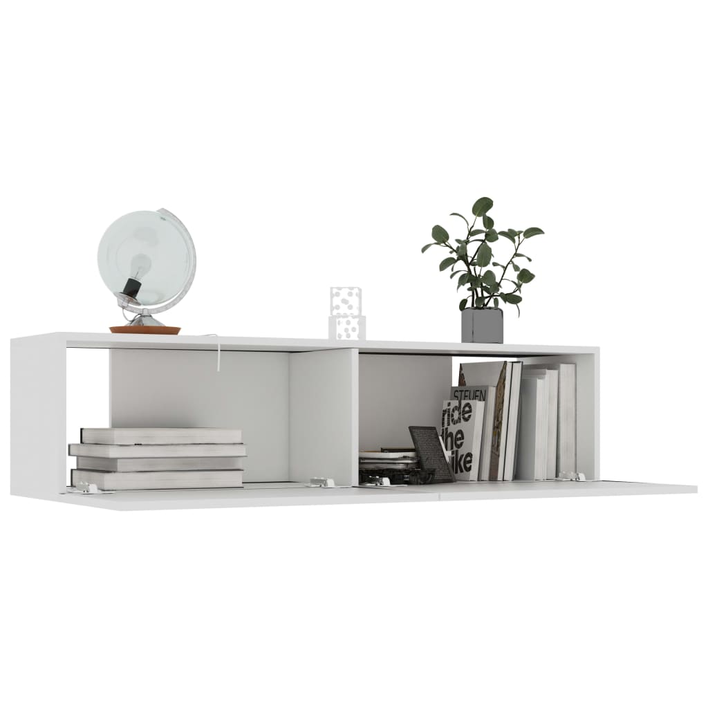 Tv-meubel 120x30x30 cm spaanplaat wit 120 x 30 x 30 cm Wit