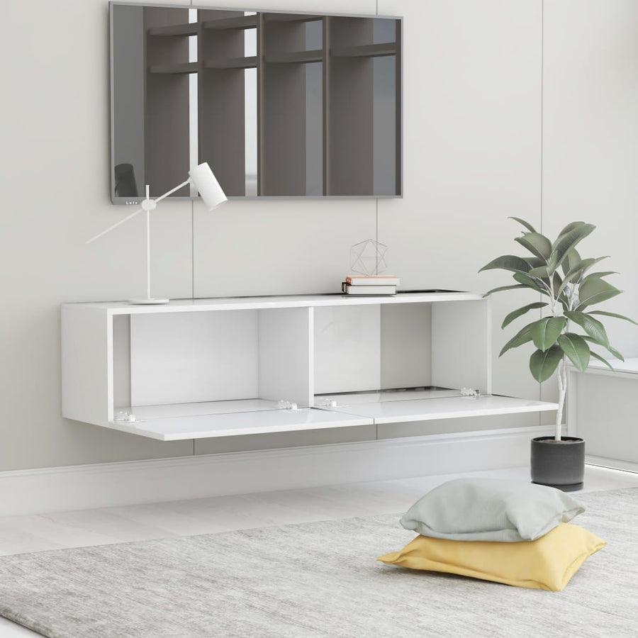 Tv-meubel 120x30x30 cm spaanplaat wit 120 x 30 x 30 cm Wit