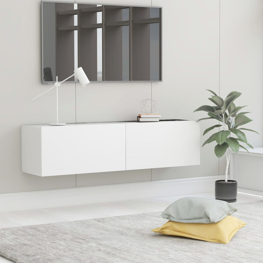 Tv-meubel 120x30x30 cm spaanplaat wit 120 x 30 x 30 cm Wit