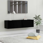 Tv-meubel 120x30x30 cm bewerkt hout zwart