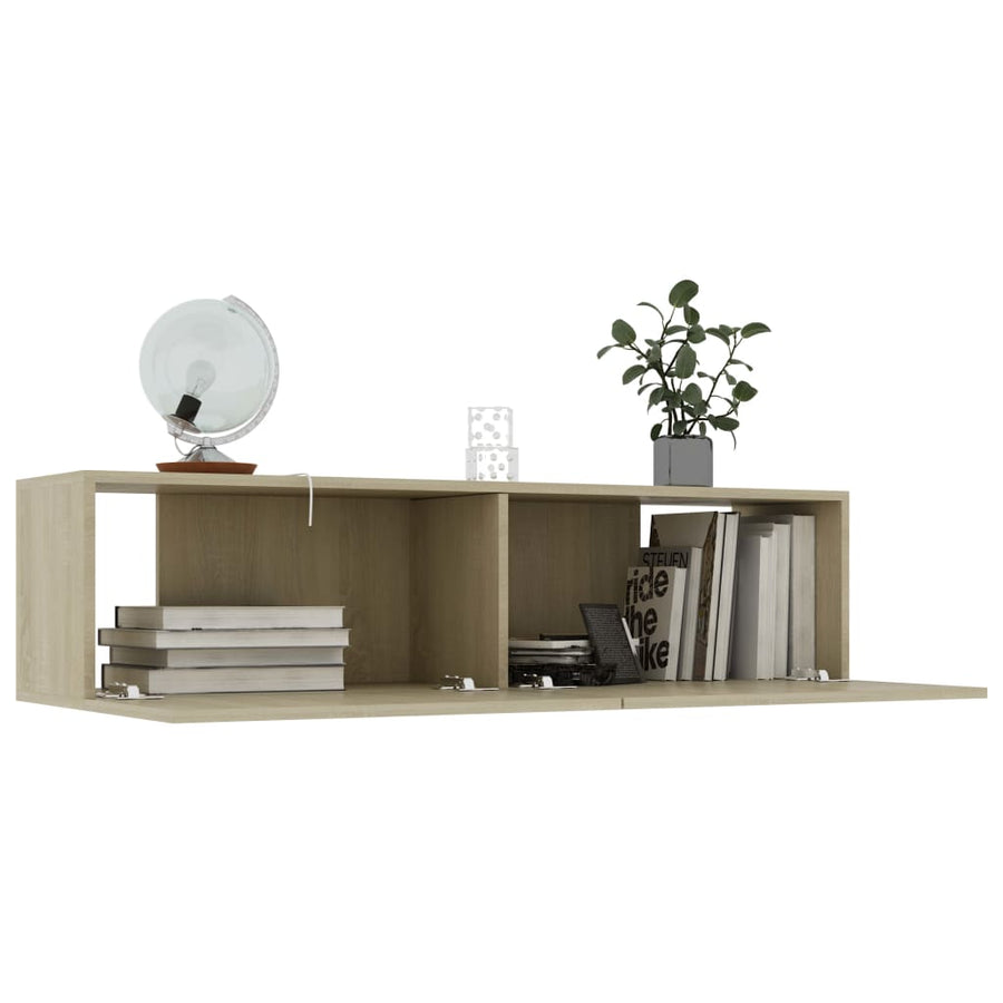 Tv-meubel 120x30x30 cm bewerkt hout sonoma eikenkleurig 120 x 30 x 30 cm Sonoma eiken