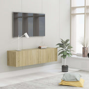 Tv-meubel 120x30x30 cm bewerkt hout sonoma eiken