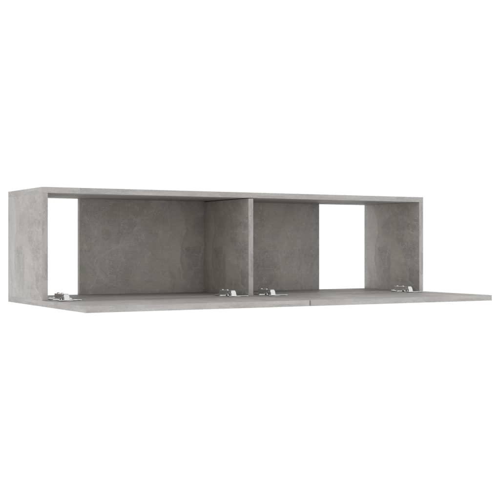 Tv-meubel 120x30x30 cm bewerkt hout betongrijs 120 x 30 x 30 cm Betongrijs