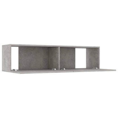Tv-meubel 120x30x30 cm bewerkt hout betongrijs 120 x 30 x 30 cm Betongrijs