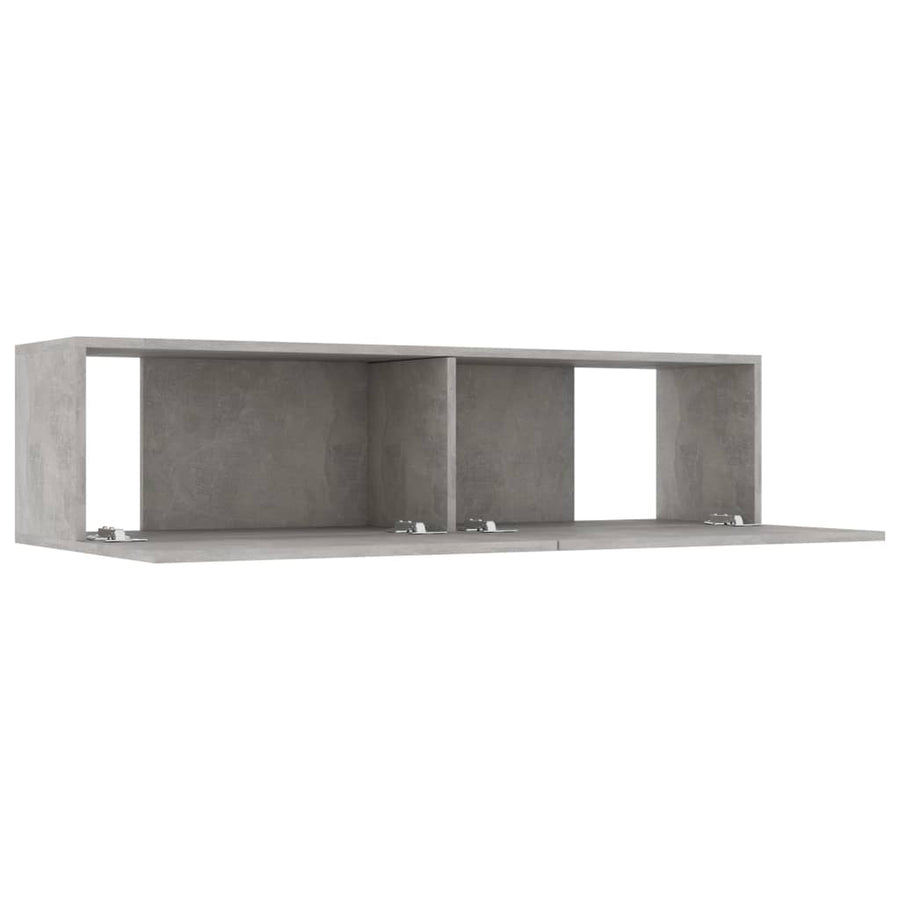 Tv-meubel 120x30x30 cm bewerkt hout betongrijs 120 x 30 x 30 cm Betongrijs