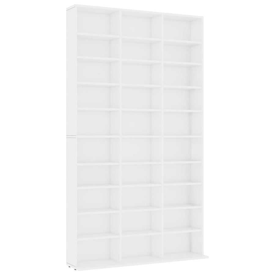 Cd-Kast 02X6X77,5 Cm Bewerkt Hout 102 x 16 x 177.5 cm Wit