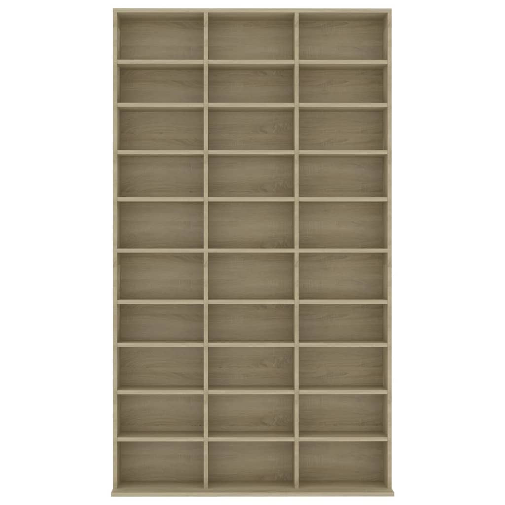 Cd-Kast 02X6X77,5 Cm Bewerkt Hout Kleurig 102 x 16 x 177.5 cm Sonoma eiken