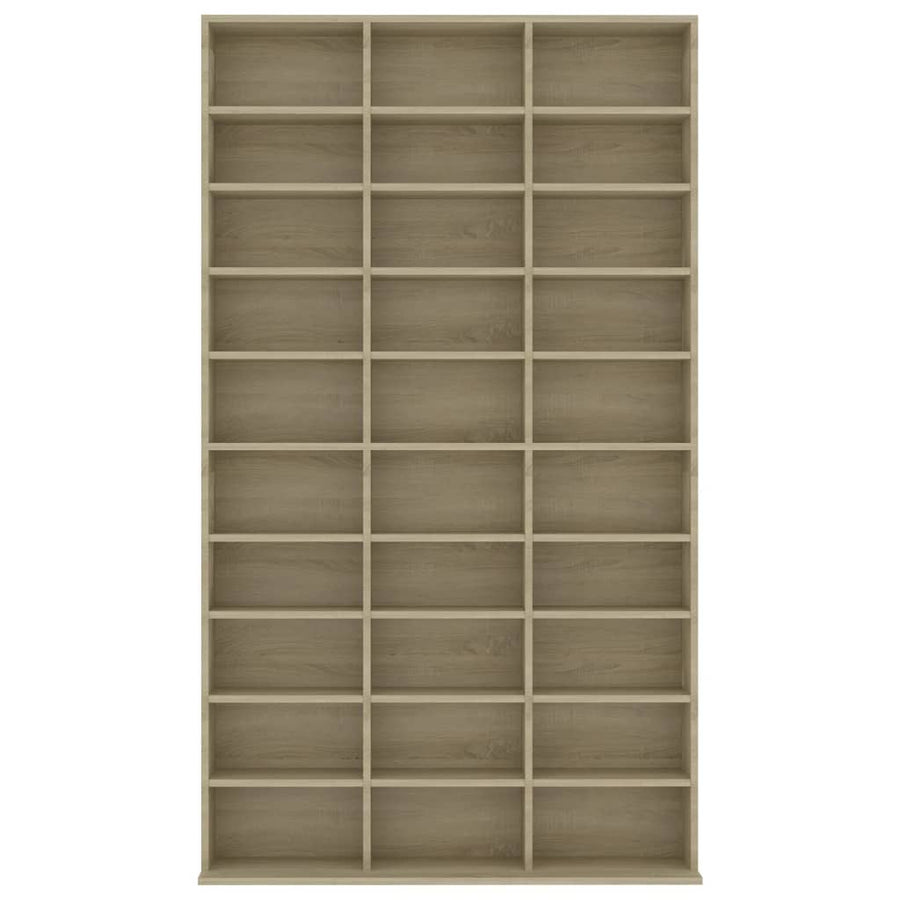 Cd-Kast 02X6X77,5 Cm Bewerkt Hout Kleurig 102 x 16 x 177.5 cm Sonoma eiken