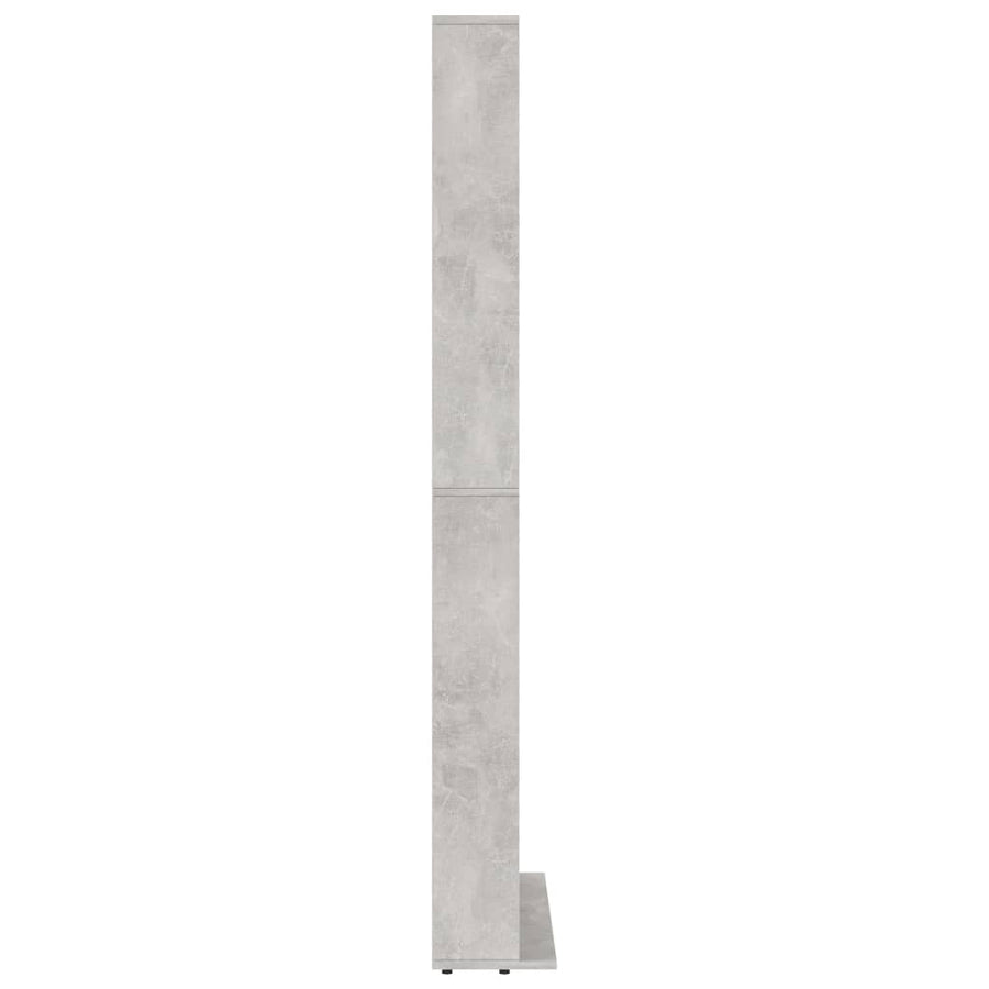 Cd-Kast 02X6X77,5 Cm Bewerkt Hout 102 x 16 x 177.5 cm Betongrijs