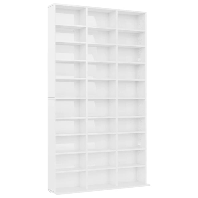 Cd-Kast 02X6X77,5 Cm Bewerkt Hout 102 x 16 x 177.5 cm Hoogglans wit