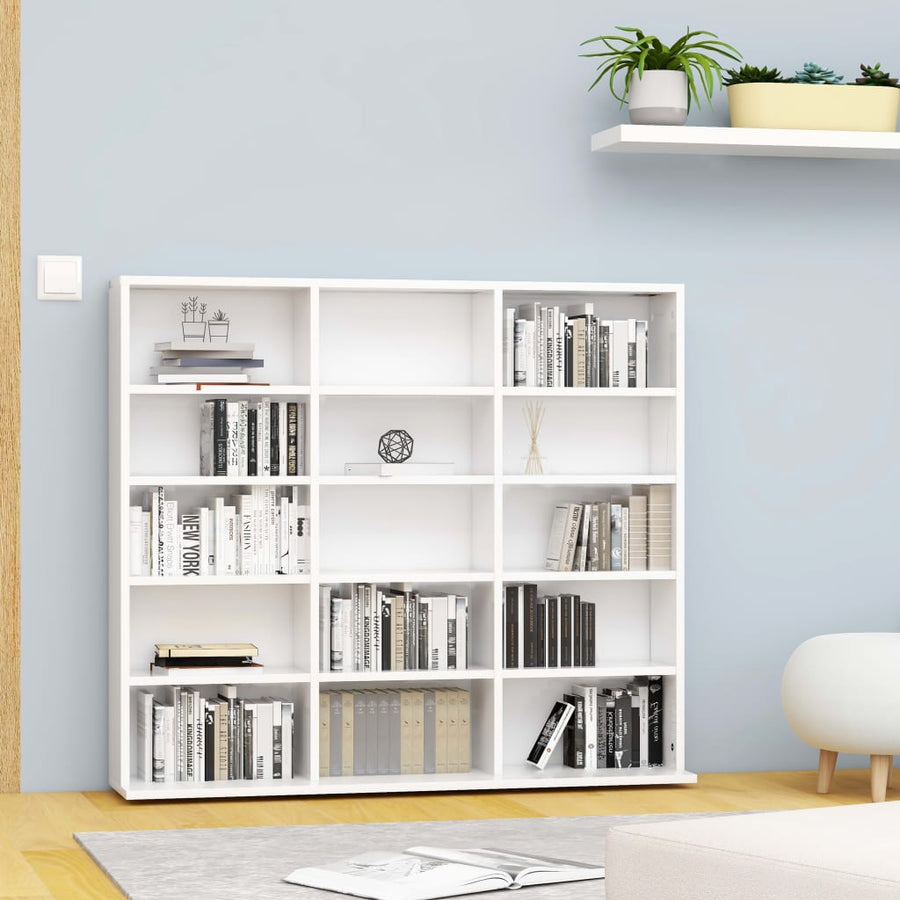 Cd-Kast 02X23X89,5 Cm Bewerkt Hout 102 x 23 x 89.5 cm Wit