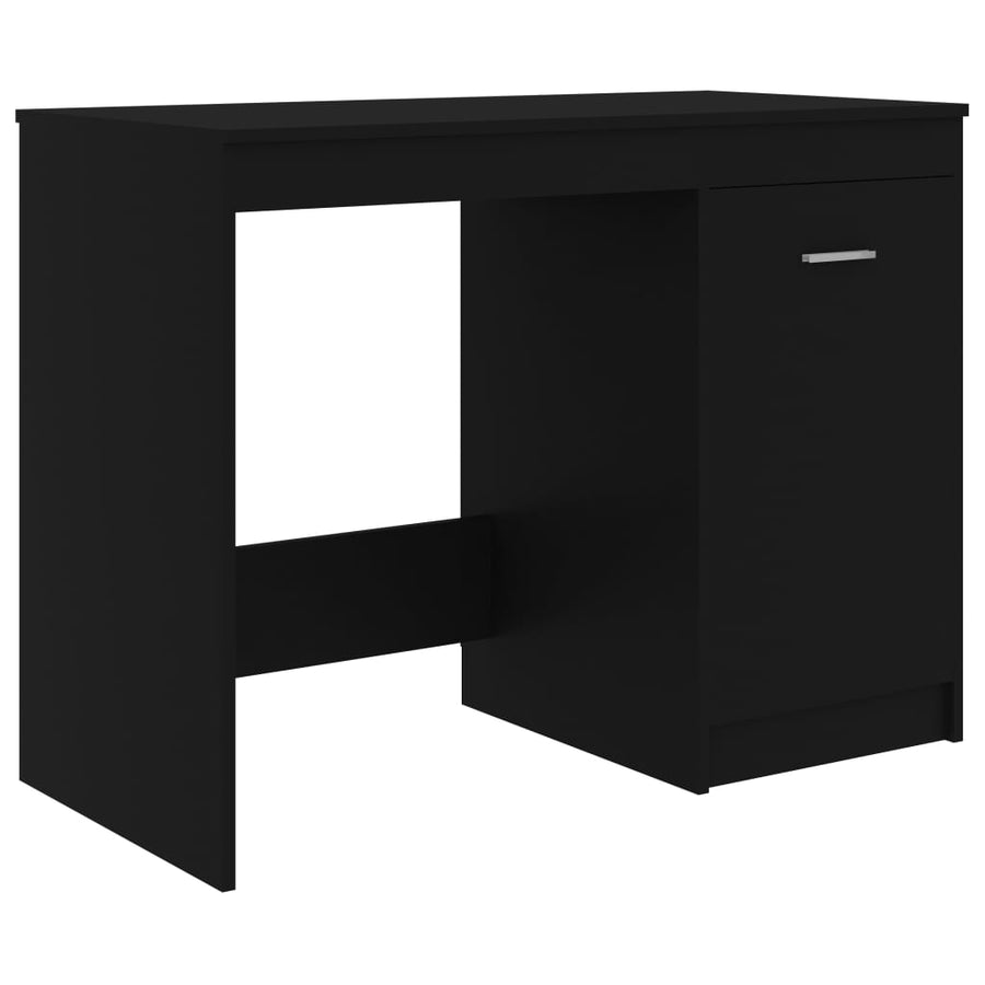 Bureau 100X50X76 Cm Bewerkt Hout Zwart