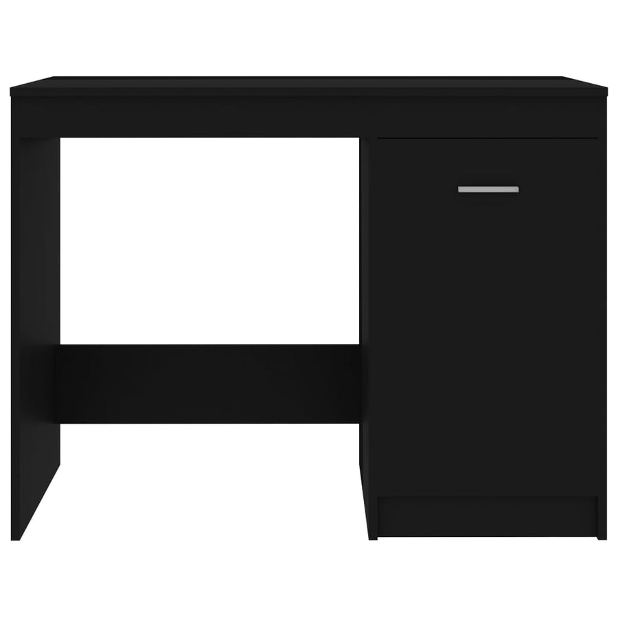 Bureau 100X50X76 Cm Bewerkt Hout Zwart
