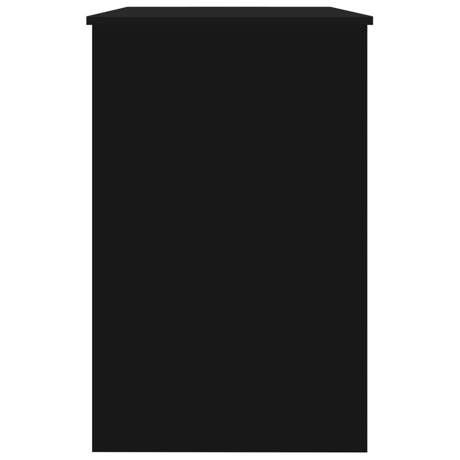 Bureau 100X50X76 Cm Bewerkt Hout Zwart