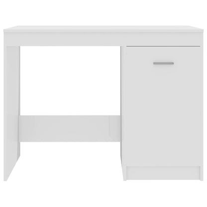 Bureau 100X50X76 Cm Bewerkt Hout Hoogglans wit