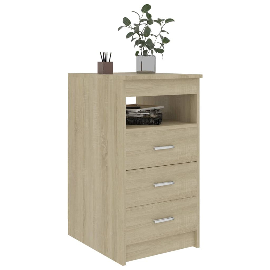 Ladekast 40X50X76 Cm Bewerkt Hout Kleurig Sonoma eiken
