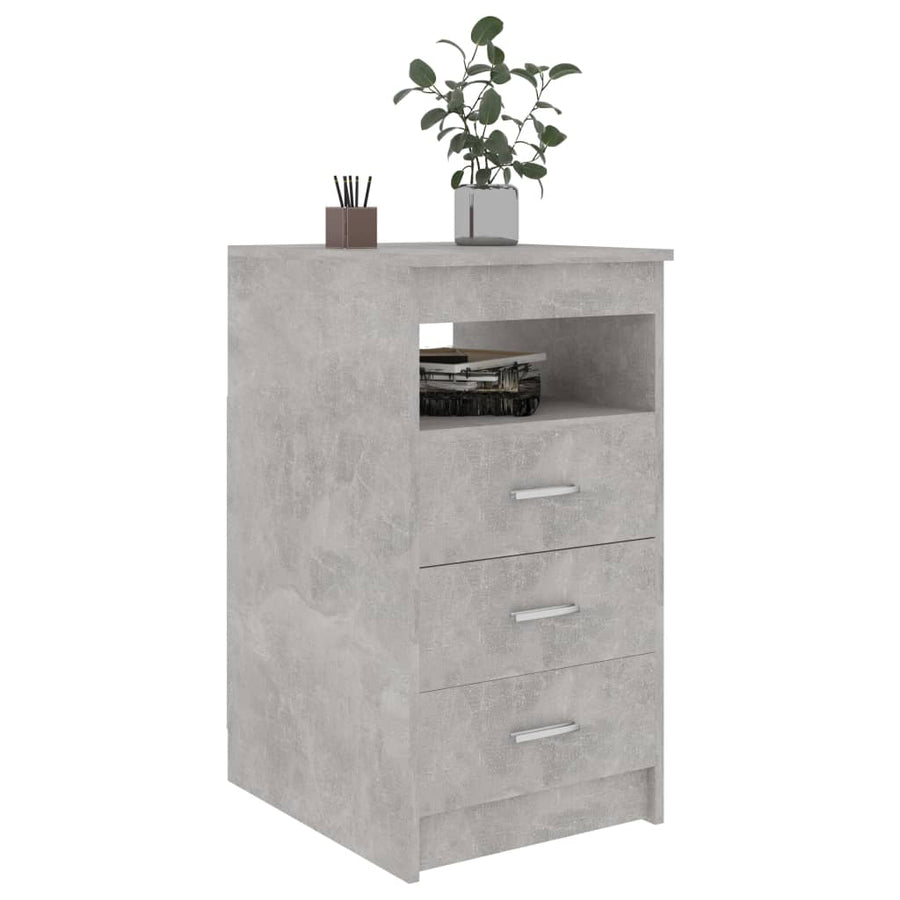 Ladekast 40X50X76 Cm Bewerkt Hout Betongrijs