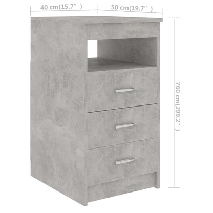 Ladekast 40X50X76 Cm Bewerkt Hout Betongrijs