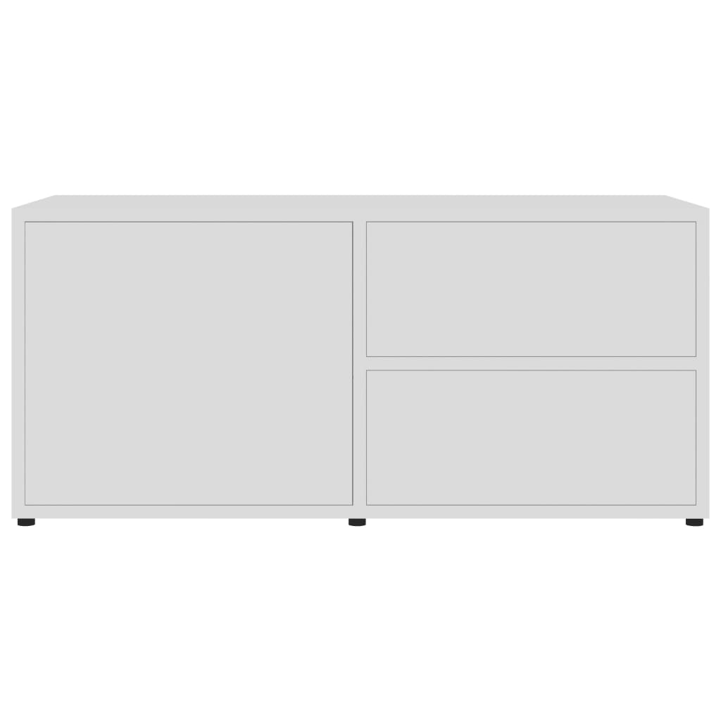 Tv-Meubel 80X34X36 Cm Bewerkt Hout Wit
