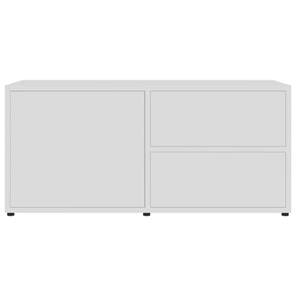 Tv-Meubel 80X34X36 Cm Bewerkt Hout Wit