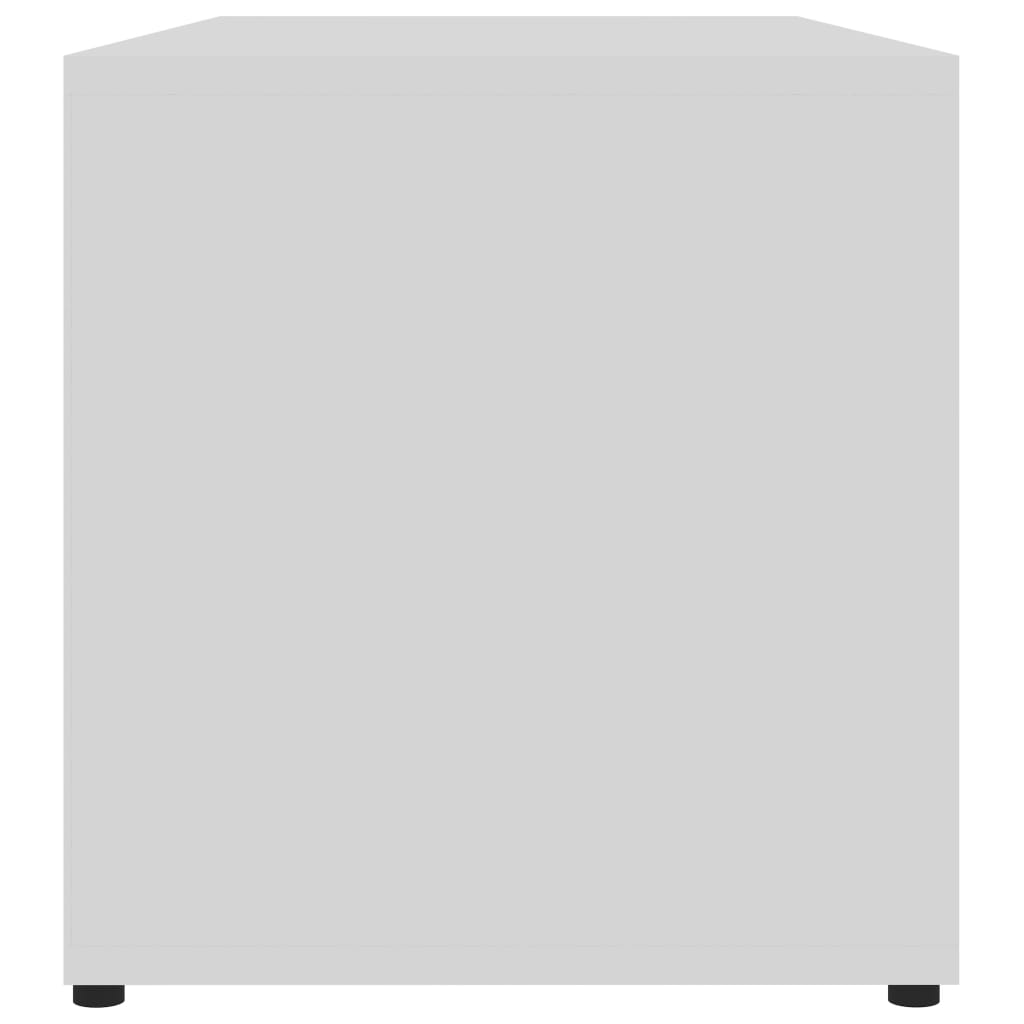Tv-Meubel 80X34X36 Cm Bewerkt Hout Wit