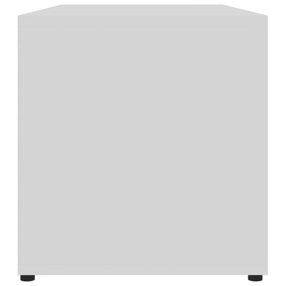 Tv-Meubel 80X34X36 Cm Bewerkt Hout Wit