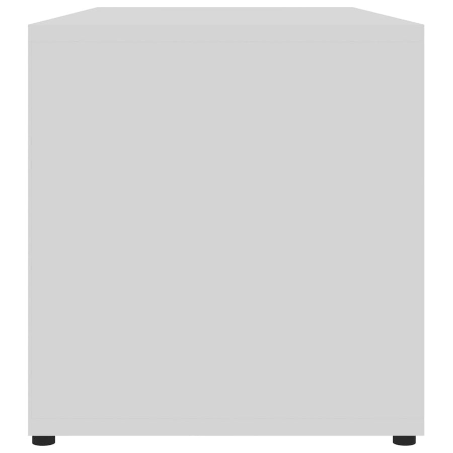 Tv-Meubel 80X34X36 Cm Bewerkt Hout Wit