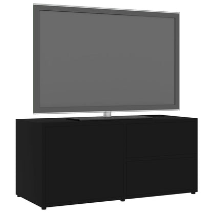 Tv-Meubel 80X34X36 Cm Spaanplaat Zwart