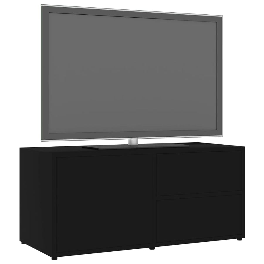 Tv-Meubel 80X34X36 Cm Spaanplaat Zwart