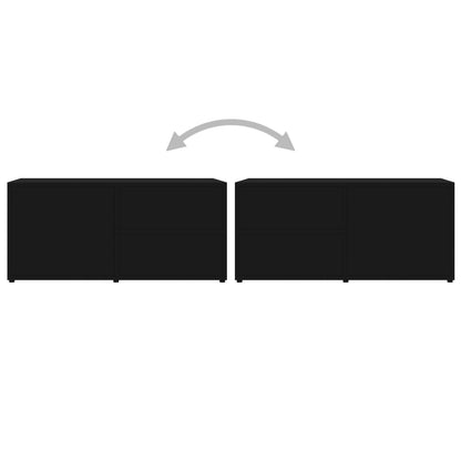 Tv-Meubel 80X34X36 Cm Spaanplaat Zwart