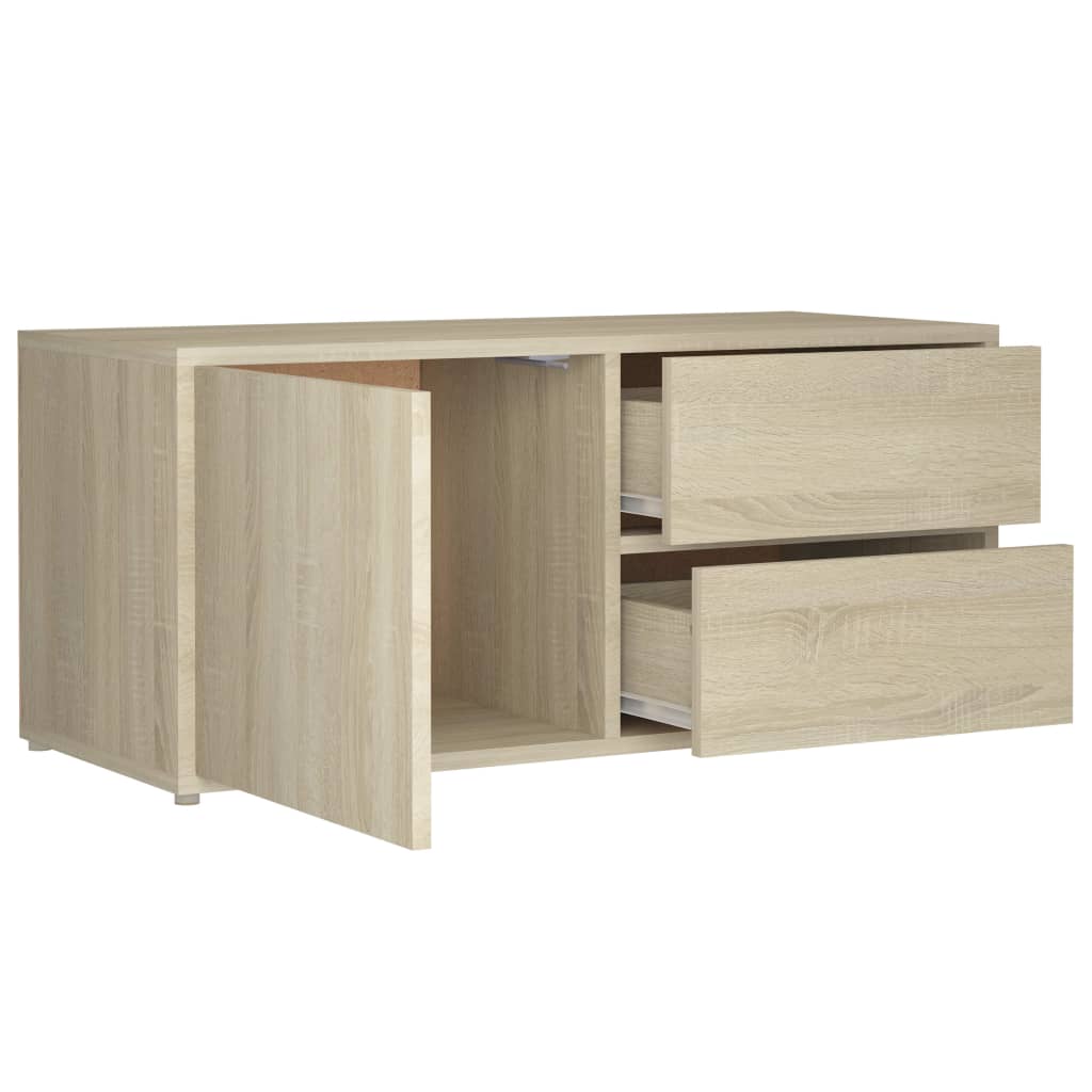 Tv-Meubel 80X34X36 Cm Spaanplaat Kleurig Sonoma eiken