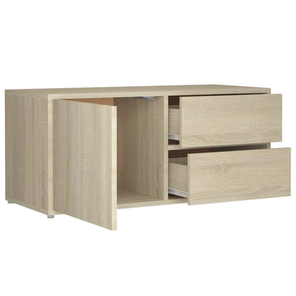 Tv-Meubel 80X34X36 Cm Spaanplaat Kleurig Sonoma eiken