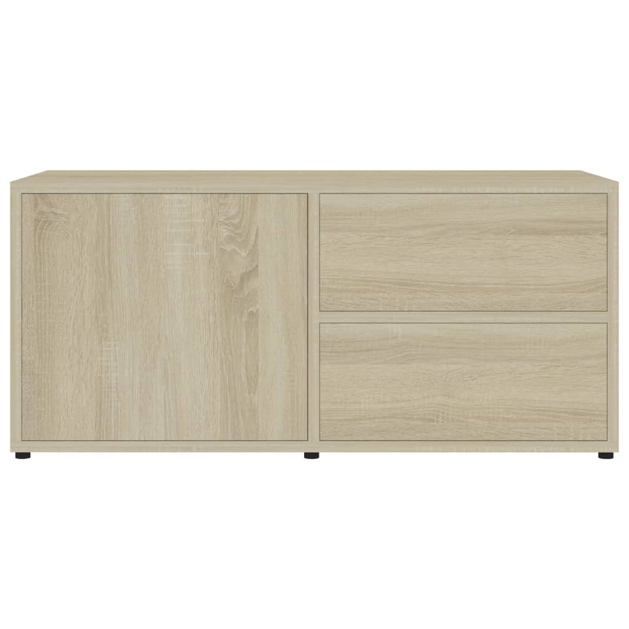 Tv-Meubel 80X34X36 Cm Spaanplaat Kleurig Sonoma eiken