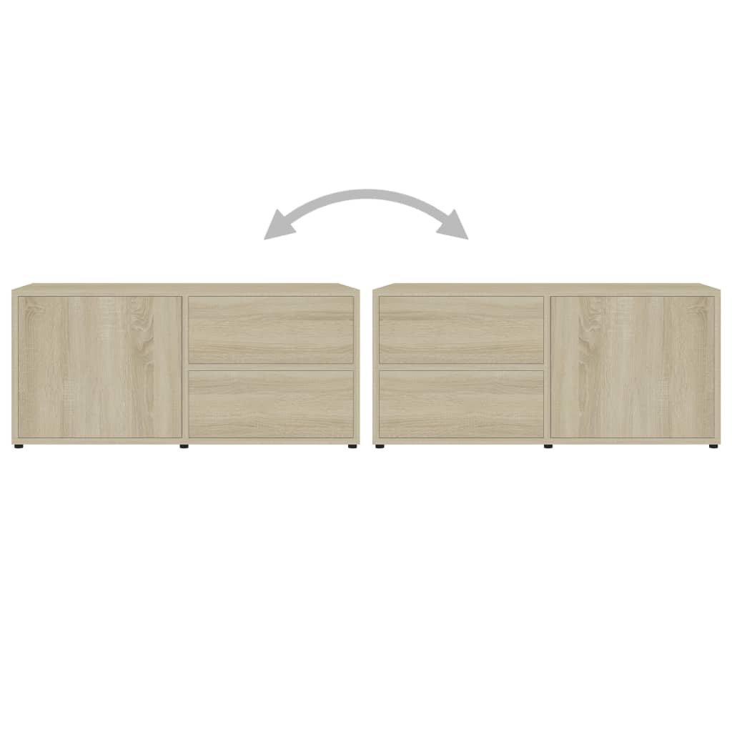 Tv-Meubel 80X34X36 Cm Spaanplaat Kleurig Sonoma eiken