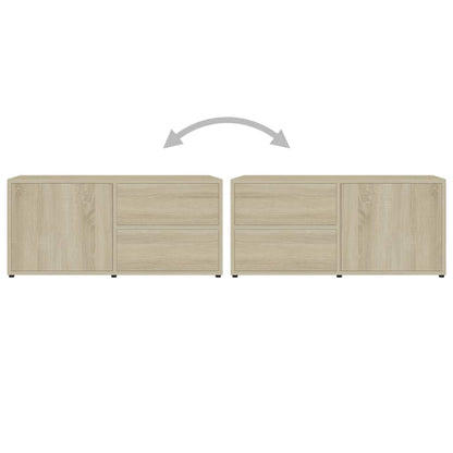 Tv-Meubel 80X34X36 Cm Spaanplaat Kleurig Sonoma eiken